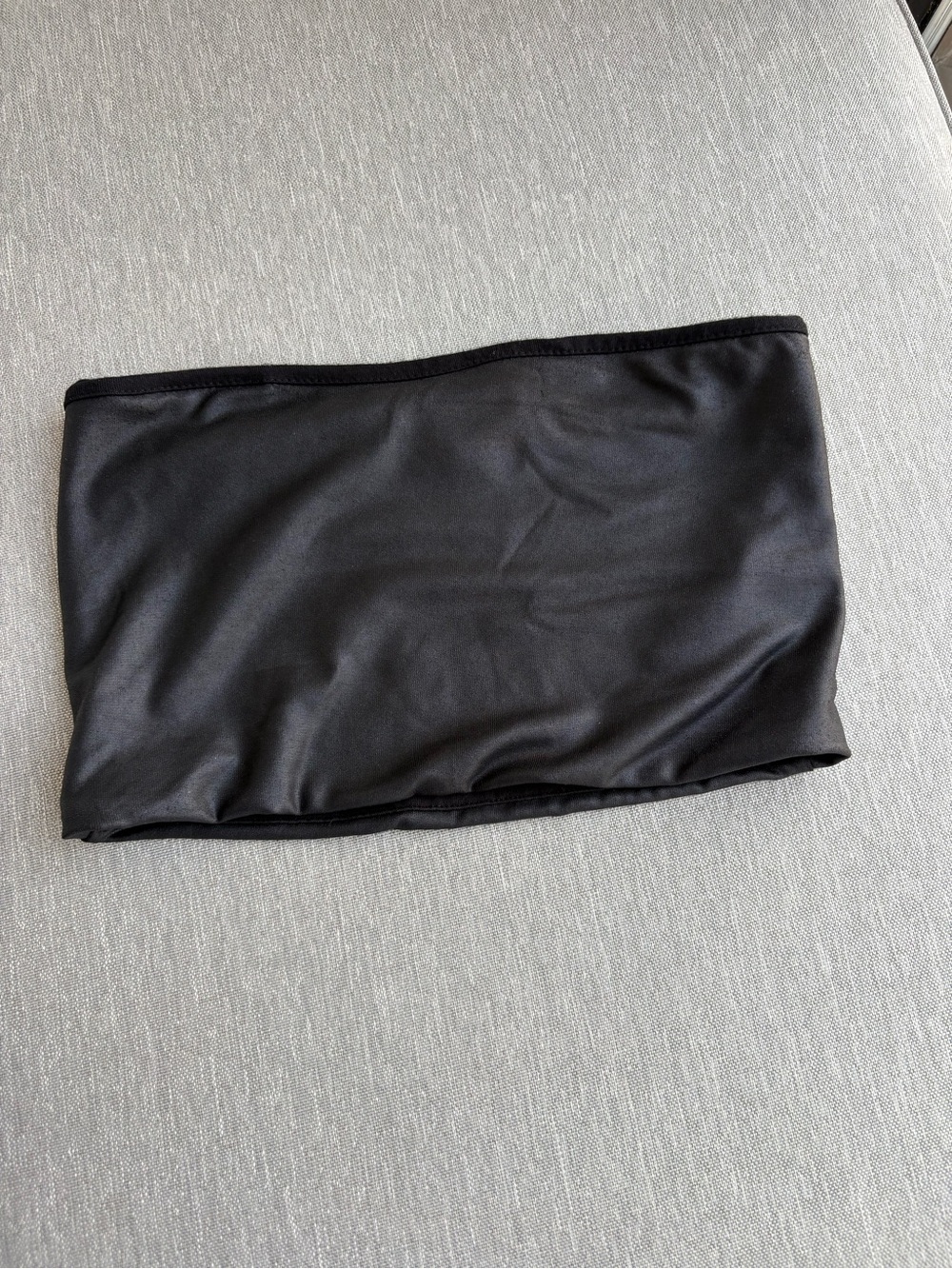 Topshop Black Strapless Crop Top Bandeau